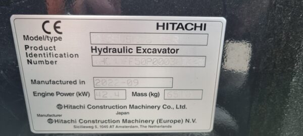 Hitachi ZX65USB-6 minigraver 2022 SOLD