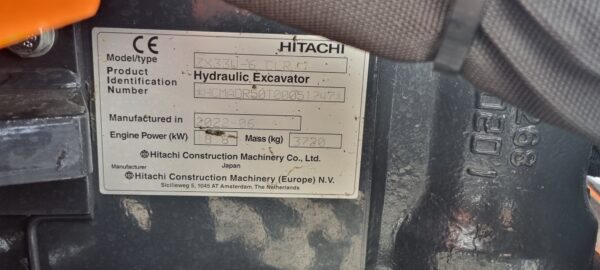 Hitachi ZX33U-6 minigraver 2022 ref 51747