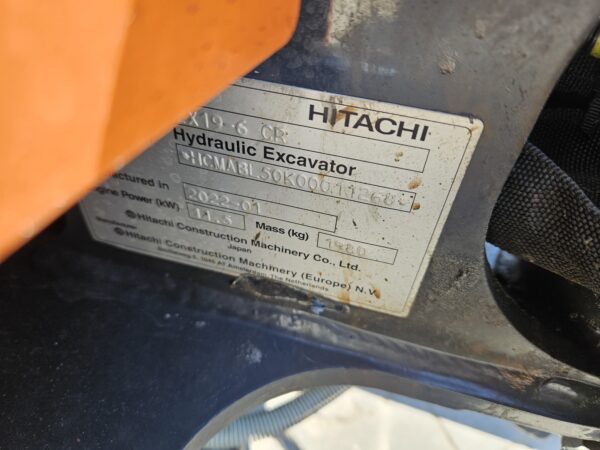 Hitachi ZX19-6 minigraver 2022 11268
