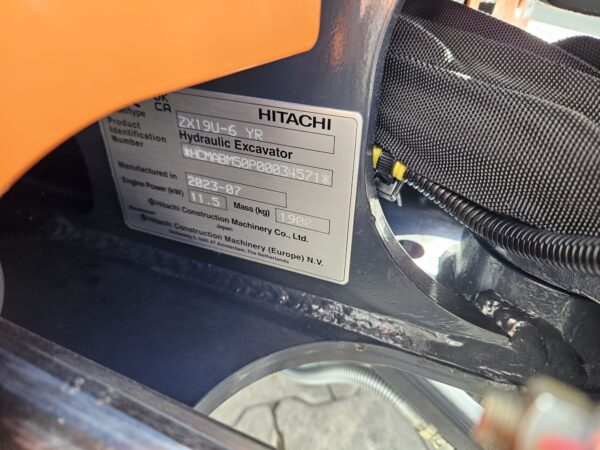 Hitachi ZX19U-6 2023 minigraver ref 34571 GERESERVEERD/RESERVED