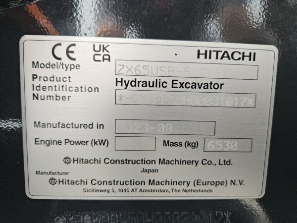 Hitachi ZX65USB-6 2023 minigraver Ref. 31017