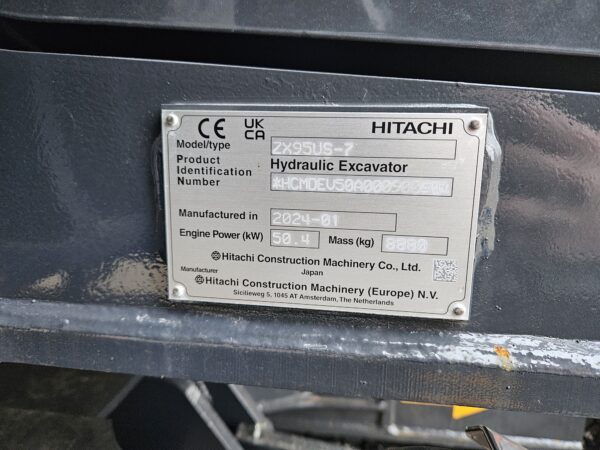 Hitachi ZX95US-7 midigraafmachine 2024